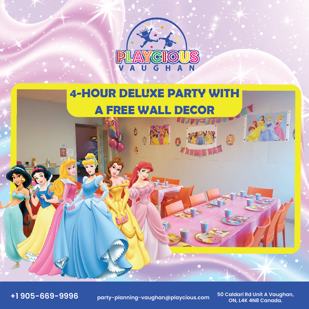 🎉🎉 Book 𝟒-𝐇𝐨𝐮𝐫 𝐃𝐞𝐥𝐮𝐱𝐞 𝐏𝐚𝐫𝐭𝐲 & Get Princess Themed Wall Decor 𝐅𝐫𝐞𝐞.
Hurry up and 𝐁𝐨𝐨𝐤 𝐍𝐨𝐰!
For more details give us a call on
(𝟗𝟎𝟓) 𝟔𝟔𝟗 𝟗𝟗𝟗𝟔
Or visit:
party-planning-vaughan@playcious.com
50 Caldari Rd, Unit A Vaughan
#playcious #vaughan #timetoplay #sanitize #party #club #celebration
#theme #decoration #free #partydecor #party #partyideas #partyplanner #partydecorations #birthdayparty #eventplanner #balloons #birthday #babyshower #eventdecor #decor #partytime #eventplanning #weddingdecor #partyplanning #bridalshower #partysupplies #partyinspiration