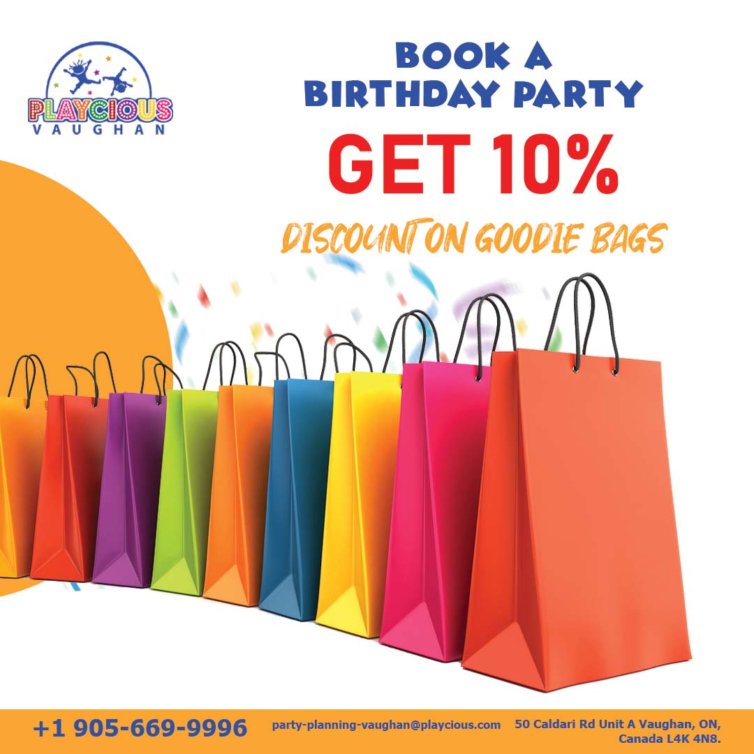 Get 𝟭𝟬% 𝗱𝗶𝘀𝗰𝗼𝘂𝗻𝘁 on 𝗚𝗼𝗼𝗱𝗶𝗲 𝗕𝗮𝗴 when you Book a 𝗕𝗶𝗿𝘁𝗵𝗱𝗮𝘆 𝗣𝗮𝗿𝘁𝘆 with US.
Take advantage of this offer quickly.
For more details give us a call on
(𝟗𝟎𝟓) 𝟔𝟔𝟗 𝟗𝟗𝟗𝟔
Or visit:
party-planning-vaughan@playcious.com
50 Caldari Rd, Unit A Vaughan
#playcious #vaughan #timetoplay #sanitize #party #club #celebration
#birthdayparty #deals #discountcode #sales #promotion #style #love #diskon #offers #deal #beauty #discounts #instagood #coupon #free #follow #onlineshop #smallbusiness #like #savings #shop #skincare #food