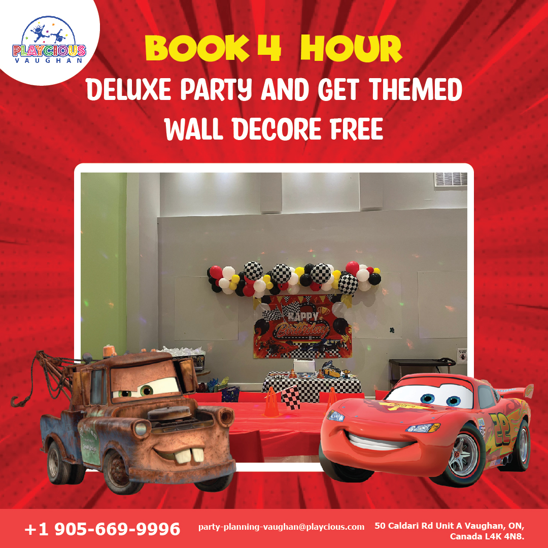Your 4-Hour Deluxe Party reservation comes with FREE wall decorations.
For more details give us a call on
(905) 669 9996
Or visit:
party-planning-vaughan@playcious.com
50 Caldari Rd, Unit A Vaughan
#playcious #vaughan #timetoplay #sanitize #club #celebration #birthdayparty #eventplanner #babyshower #balloons #birthdaycelebration #birthday #birthdayparty #happybirthday #birthdaygirl #birthdaycake #celebration #birthdayboy #party #birthdaywishes #birthdayfun #love #birthdays #cake #thbirthday #celebrate #birthdaygift