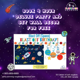Deluxe Delights Await: Join Us for a 4-Hour Party Like No Other and Get Free Wall Decoration.
Hurry up and 𝐁𝐨𝐨𝐤 𝐍𝐨𝐰!

For more details give us a call on
(𝟗𝟎𝟓) 𝟔𝟔𝟗 𝟗𝟗𝟗𝟔
Or visit:
party-planning-vaughan@playcious.com
50 Caldari Rd, Unit A Vaughan

#playcious #vaughan #timetoplay #sanitize #party #club #celebration
#birthdayparty #birthdaygirl #theme #kidsparty #partydecoration #partyplanner #party #eventplanner #fun #sweet #celebrate #giftideas #gifts #cakesofinstagram #flowers #birthdaydeco #partyrentals #goldandglittersparty #partyshopshahalam #babybirthdaydeco #girldress #kidspartydecor #childrensparty