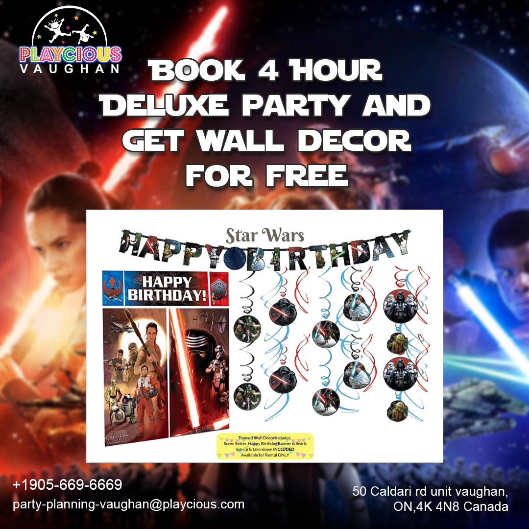 🎉🎉 Book 𝟒-𝐇𝐨𝐮𝐫 𝐃𝐞𝐥𝐮𝐱𝐞 𝐏𝐚𝐫𝐭𝐲 & Get 𝐅𝐫𝐞𝐞 Themed Wall Décor.
Hurry up and 𝐁𝐨𝐨𝐤 𝐍𝐨𝐰!

For more details give us a call on
(𝟗𝟎𝟓) 𝟔𝟔𝟗 𝟗𝟗𝟗𝟔
Or visit:
party-planning-vaughan@playcious.com
50 Caldari Rd, Unit A Vaughan

#playcious #vaughan #timetoplay #sanitize #party #club #celebration
#birthdayparty #birthdaygirl #theme #kidsparty #partydecorations #party #partyplanner #partyideas #partydecor #eventplanner
#birthday #happybirthday #love #party #cake #birthdaycake #birthdaygirl #wedding #birthdayparty #happy #anniversary #gift #instagood #celebration