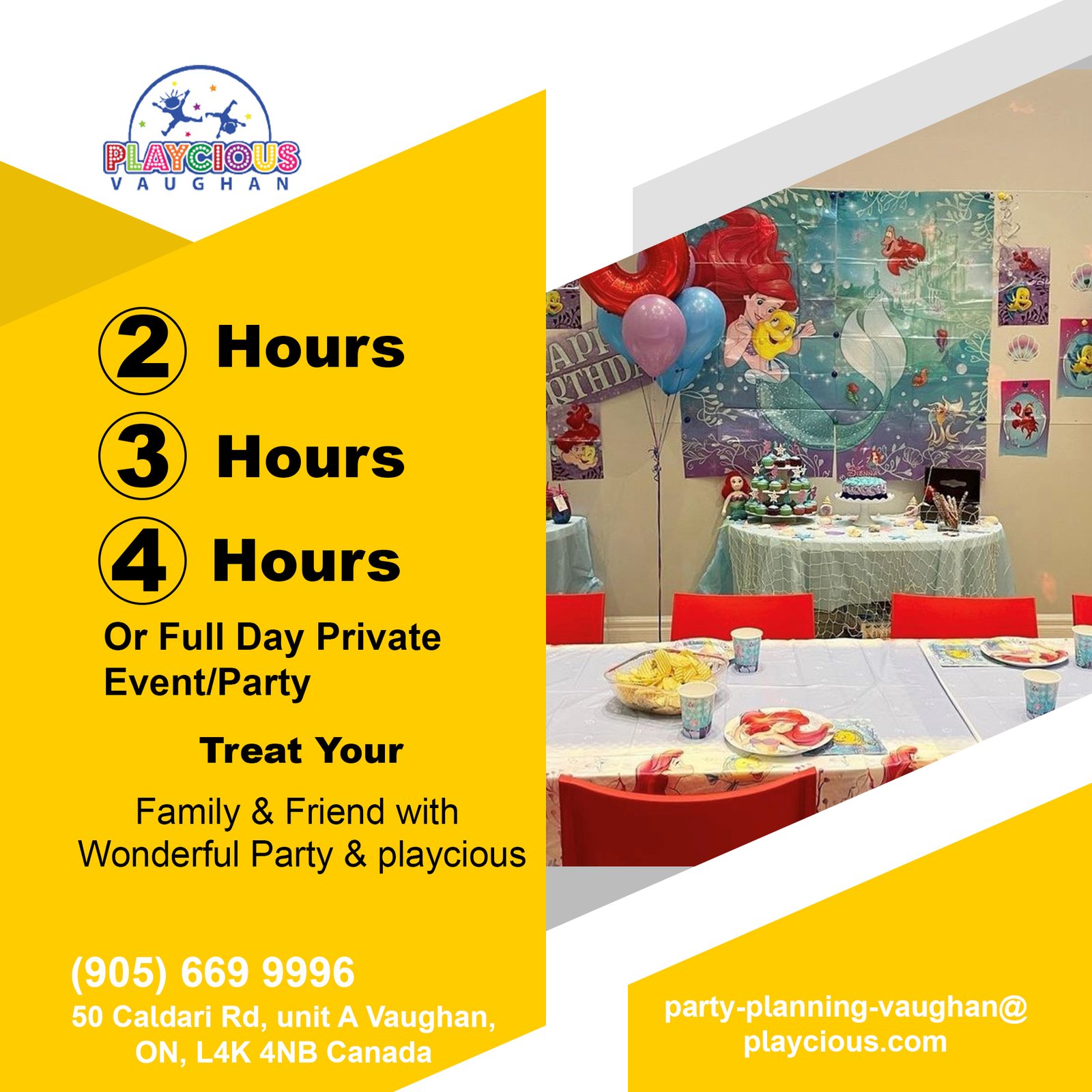 Be Ready and Book 2-Hour, 3-Hour, 4-hour or Full day Party/Event.
Playcious best place for Fun and Parties.

For more details give us a call on
(905) 669 9996
Or visit:
party-planning-vaughan@playcious.com
50 Caldari Rd, Unit A Vaughan

#playcious #vaughan #timetoplay #sanitize #club #celebration #birthdayparty #birthday #party #dance #birthday #instagood
#kidparties #kidsparty #birthdayparty #houstoneventplanner #houstonevents #houstonparties #eventplanner #firstbirthday #babyshower #toddlerparty #customtreats #weddings #babyshowers #babyparty