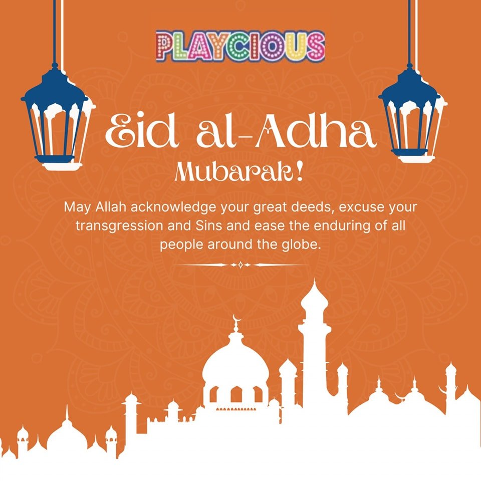 ๐โจ Celebrate Eid al-Adha with joy and laughter at Playcious Mississauga! ๐ Bring the whole family for a day filled with fun, games, and festive vibes. Eid Mubarak! ๐๐ซ
#EidAtPlaycious #EidAlAdha #PlayciousMississauga #EidCelebration #PlayciousFun #FamilyFunDay #MississaugaEvents #EidVibes #CelebrateTogether #KidsPlayZone #Eid2025 #CommunityJoy #EidWithPlaycious #HalalFun #FestiveFamilyFun #PlayciousEid #EidJoy #MississaugaFamilies