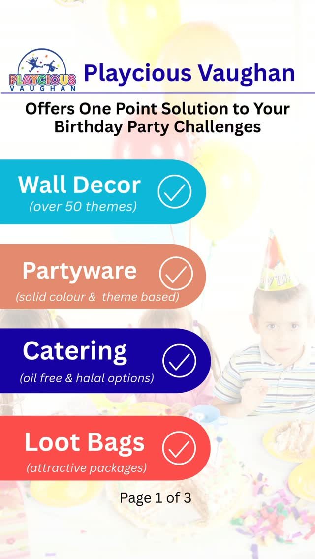 Playcious Vaughan offers a one point solution to your birthday party planning challenges. Just contact the party planning team of Playcious Vaughan.#vaughan #indoorplayground #birthday #kidsparty #playcious