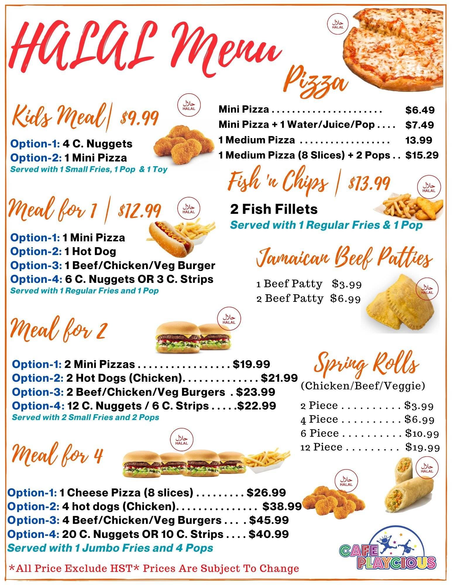 Halal Menu - Revised April 2024